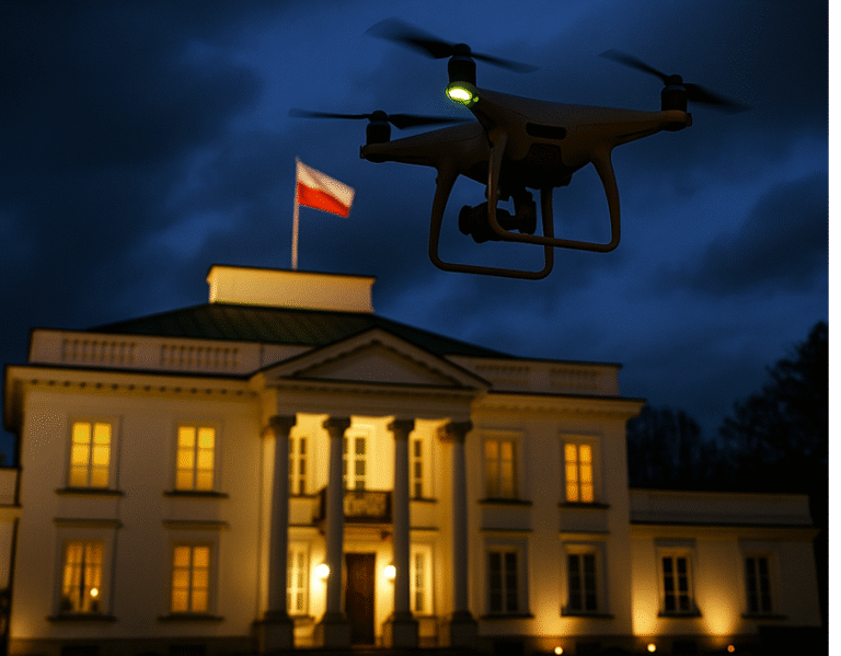 A jak nadleci rakieta?! Dron krążył nad Belwederem!